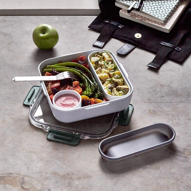 Black & Blum - Lunch box kwadratowy, oliwkowy