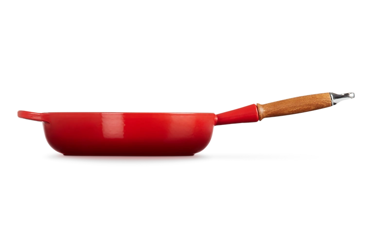 Le Creuset - głęboka patelnia żeliwna wiśniowa Sauté 28 cm