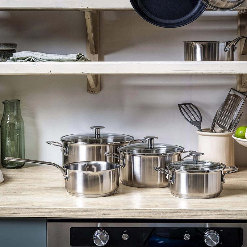 KitchenAid - Zestaw garnków stalowych - 7 elementów
