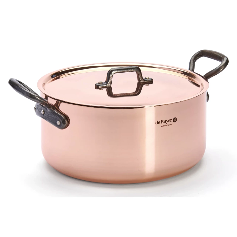 de Buyer - Garnek z pokrywką Inocuivre Tradition 8 L