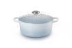 Le Creuset - garnek żeliwny Signature 24 cm 4,2 l Coastal Blue