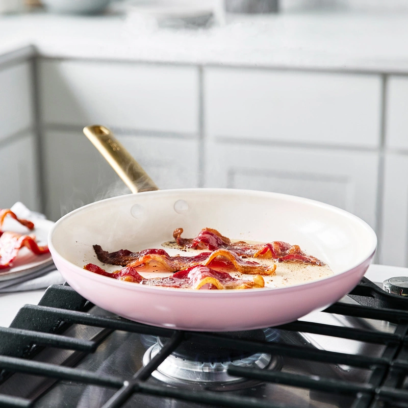 GreenPan - Patelnie ceramiczne PADOVA Quartz Pink 20 + 26 cm