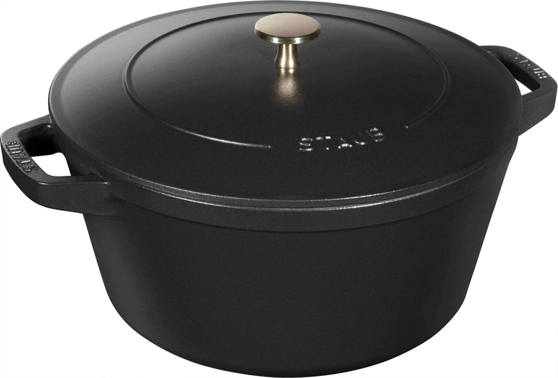 Staub - zestaw 3 naczyń żeliwnych + pokrywka 24 cm czarny