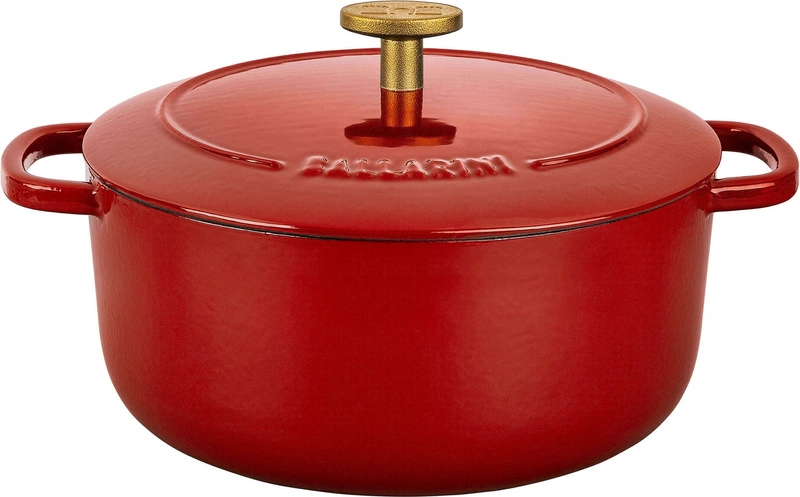 Ballarini - garnek żeliwny okrągły 3 ltr, czerwony Bellamonte