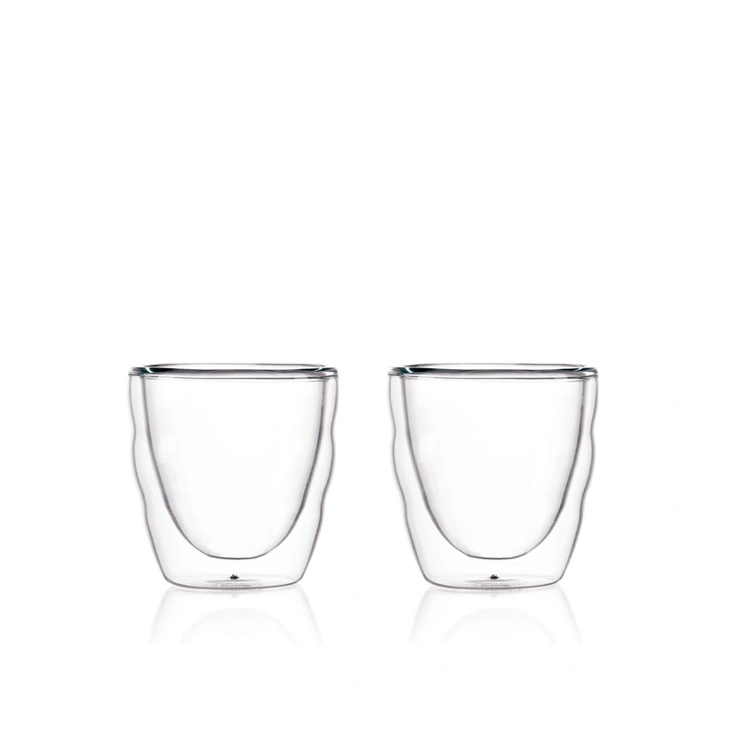 Bodum - szklanki z podwójną ścianką 2 szt. Pilatus 80 ml Transparent