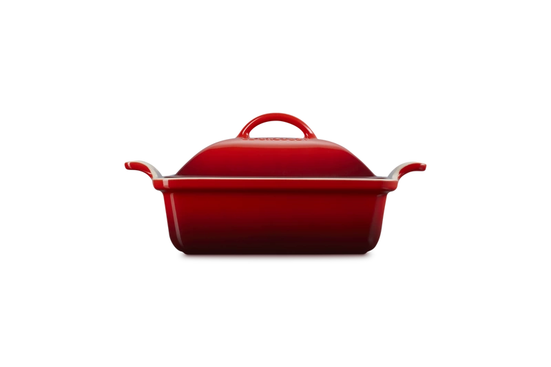 Le Creuset - Kwadratowa Forma z Pokrywką 23 cm Wiśniowy