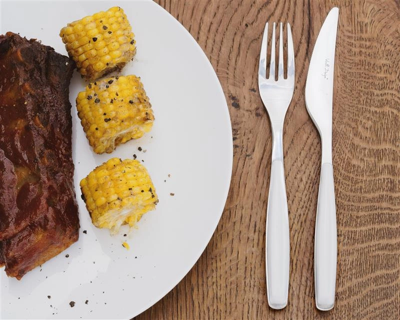 Vialli Design - Komplet sztućców 24 szt. Diva biały