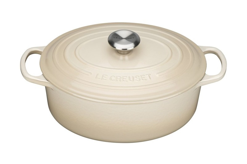 Le Creuset - brytfanna żeliwna emaliowana Signature 27 cm 4,1 l kremowa