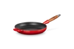 Le Creuset - patelnia żeliwna z drewnianym uchwytem 26 cm  Wiśniowy