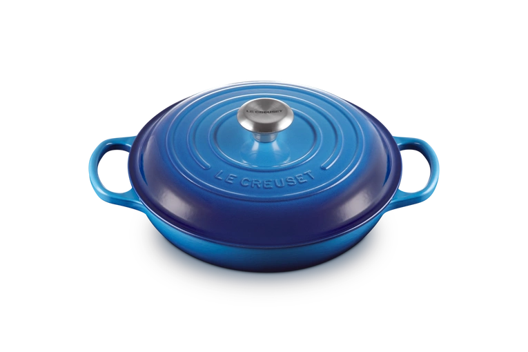 Le Creuset - garnek patelnia Gourmet Signature 26 cm 2,2 l azure