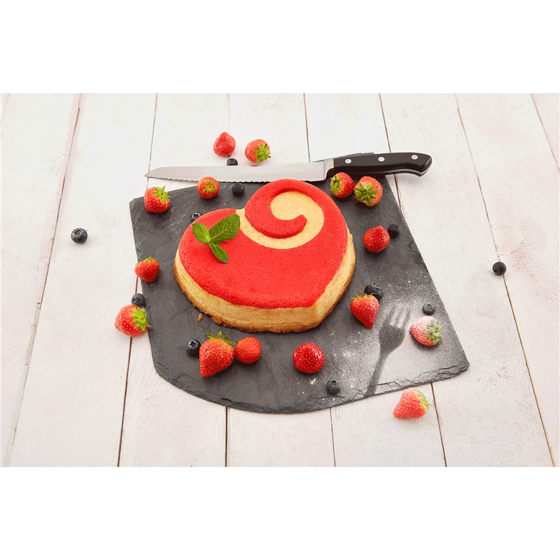 Lurch - forma w kształcie serca, silikon, 22 x 21 cm, różowa FlexiForm