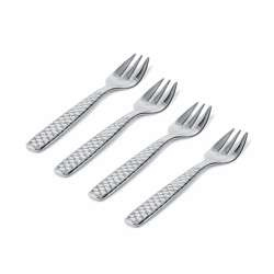 Alessi - zestaw 4 widelców do ostryg COLOMBINA FISH