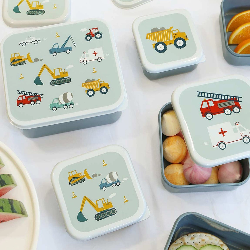 A Little Lovely Company - Lunchboxy dla dzieci VEHICLES