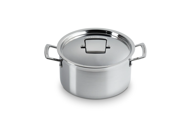 Le Creuset 3-ply dwie komplet garnków i patelnia