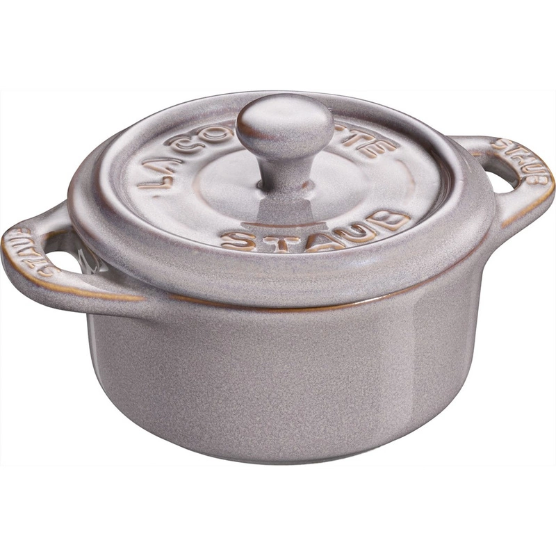 Staub - mini cocotte okrągły 200 ml, antyczny szary