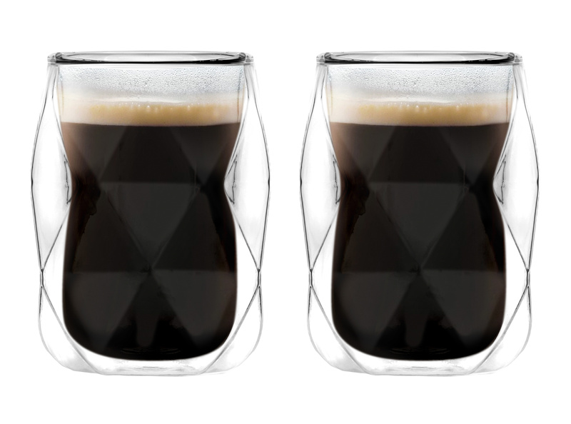 Vialli Design - Dwie szklanki z podwójną ścianką 100 ml Geo