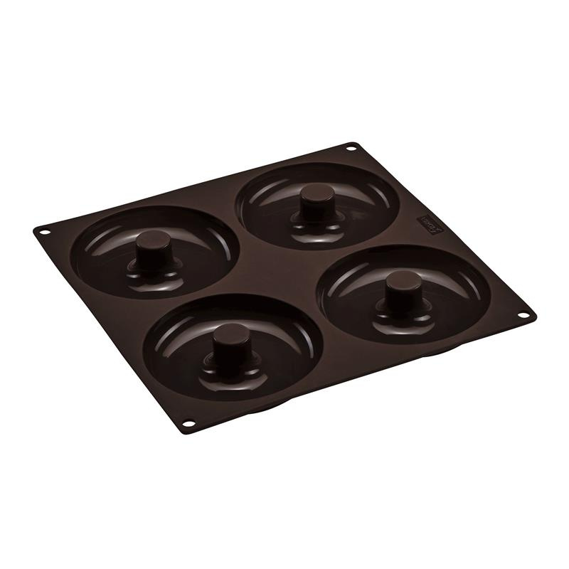 Lurch - forma na 4 ciastka z dziurką, silikon, 26 x 26 cm Flexiform