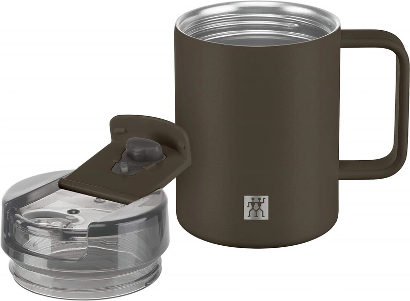 Zwilling - THERMO PLUS Kubek termiczny z uchwytem - 380ml, brązowy