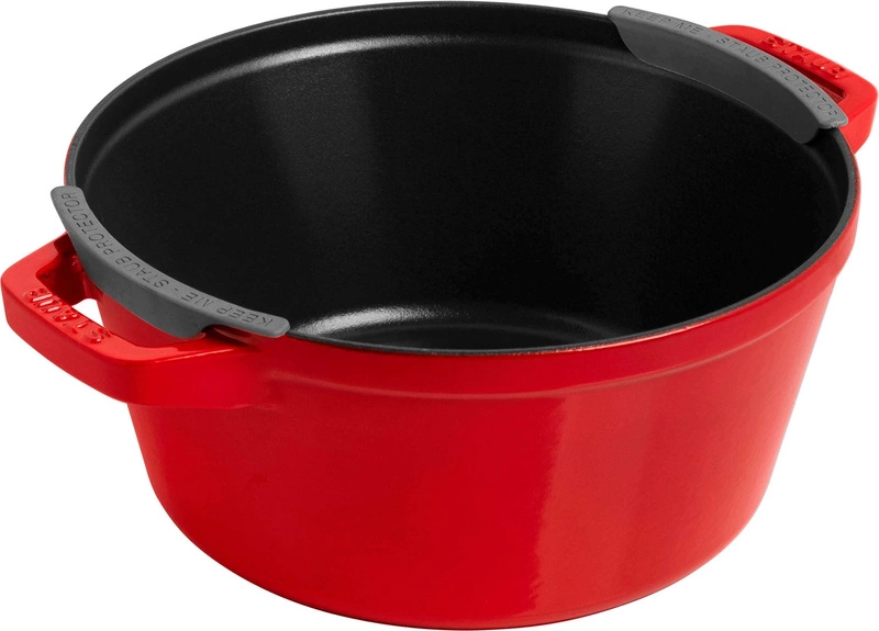 Staub - zestaw 2 naczyń + pokrywka 24 cm czerwony