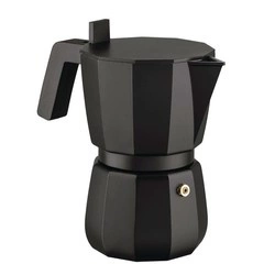 Alessi - kawiarka aluminiowa 6 filiżanek czarna MOKA
