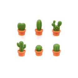 Qualy - Magnesy Cactus 6-szt. pomarańcz/ziel
