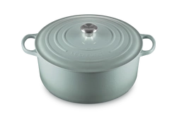 Le Creuset brytfanna żeliwna emaliowana Signature okrągła 34 cm 12 l sea salt