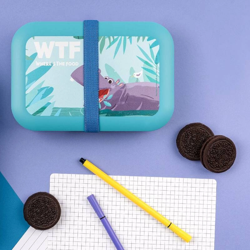 Amuse - lunchbox z gumką Hippo