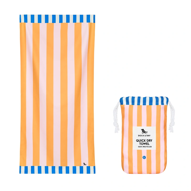 Dock & Bay - Ręcznik plażowy- Mellow Yellow - Certyfikat GRS* L