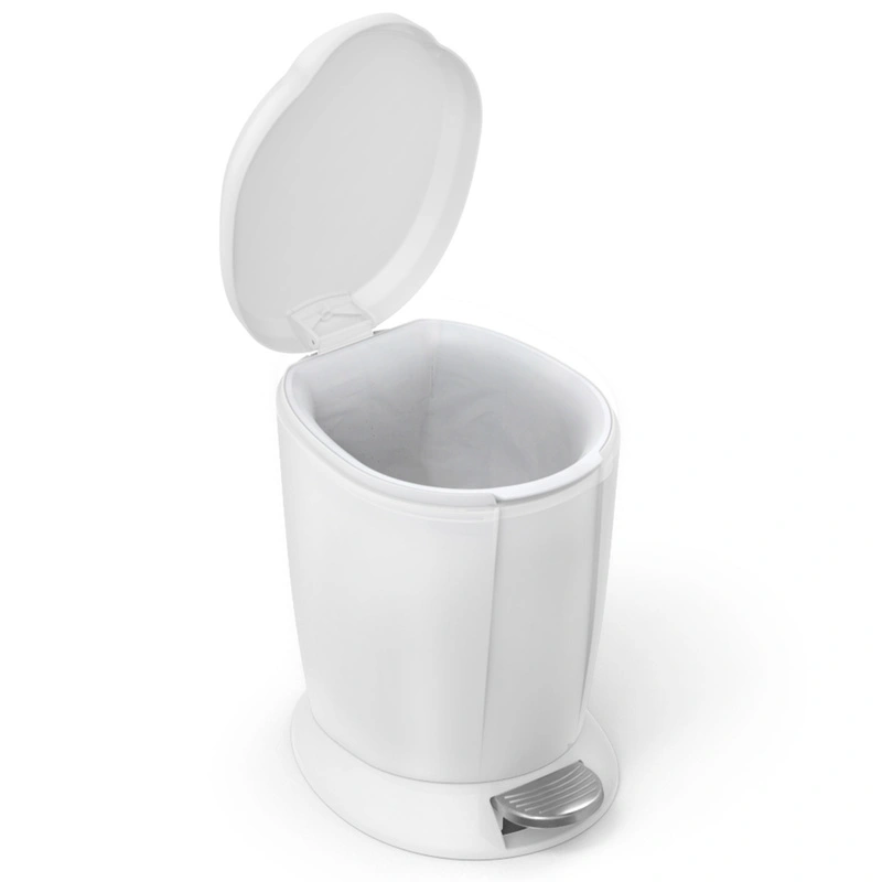 simplehuman - Kosz na śmieci 6L pedałowy - biały