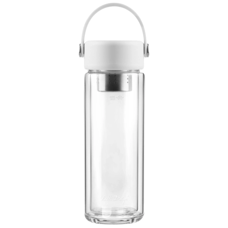 Vialli Design - Butelka z podwójną ścianką i zaparzaczem Fuori 350 ml biała