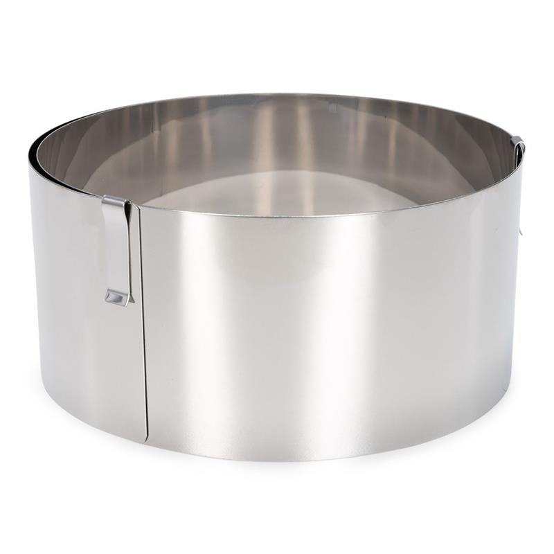 Patisse - Regulowana obręcz wysoka do ciasta ze stali nierdzewnej 18-30cm