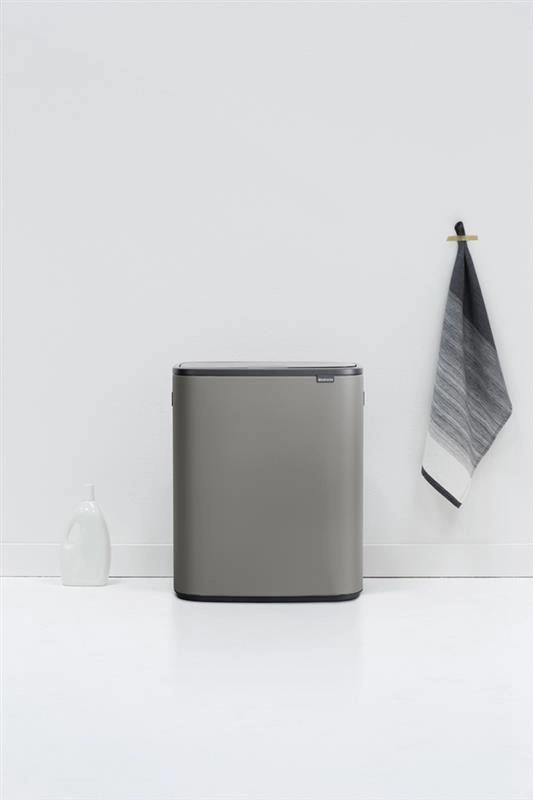 Brabantia - Kosz na śmieci Touch Bin BO 60l mineralny szary