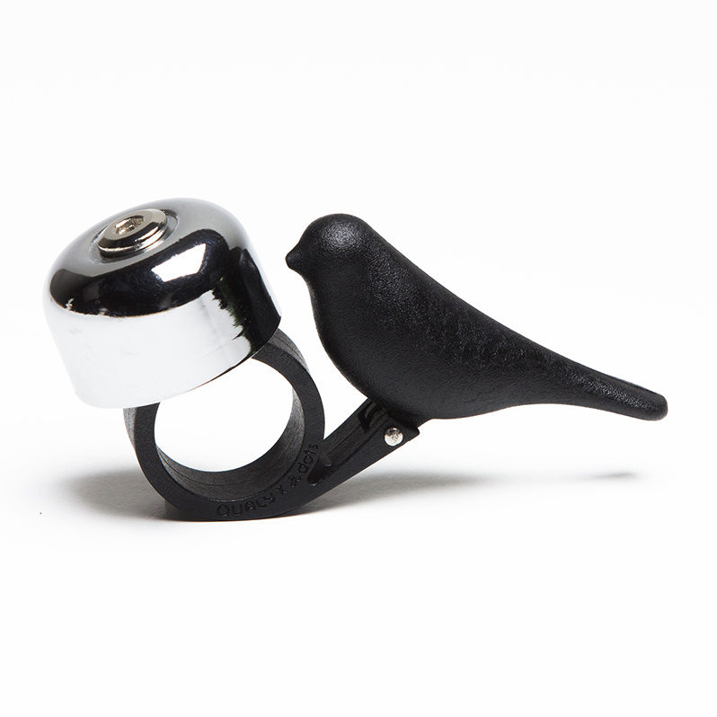 Qualy - Dzwonek rowerowy Bird czarny