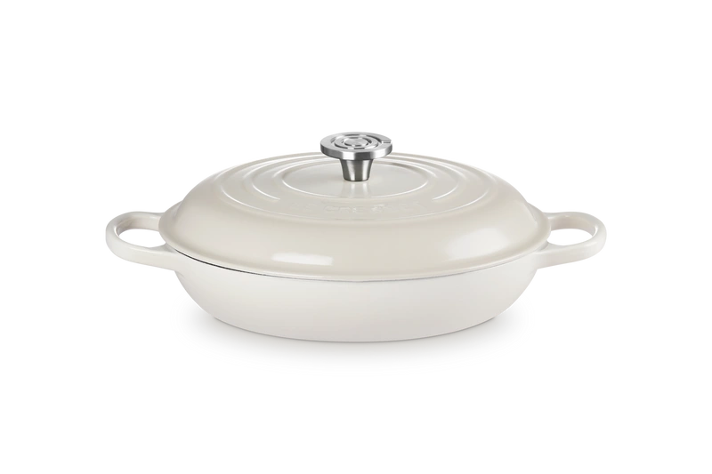 Le Creuset - garnek Gourmet Profesjonalny żeliwny 30 cm 3,5 l biały