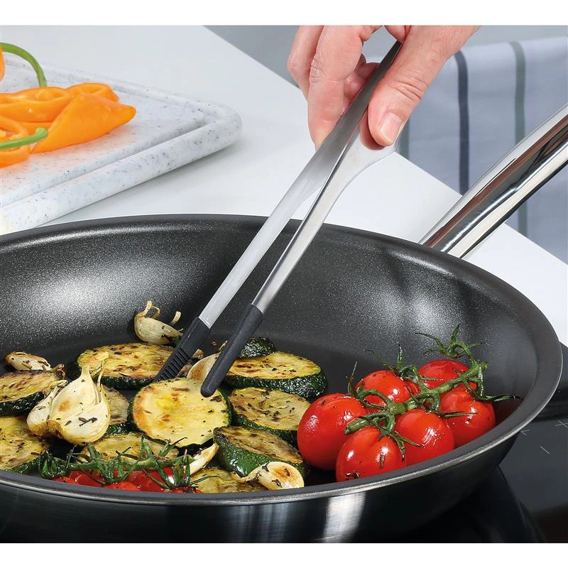 Spring - szczypce z silikonowymi końcówkami, stal nierdzewna/silikon, 22 cm TOOLS FUSION2+