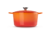 Le Creuset - garnek żeliwny emaliowany Signature okrągła 26 cm 6,3 l płomienna
