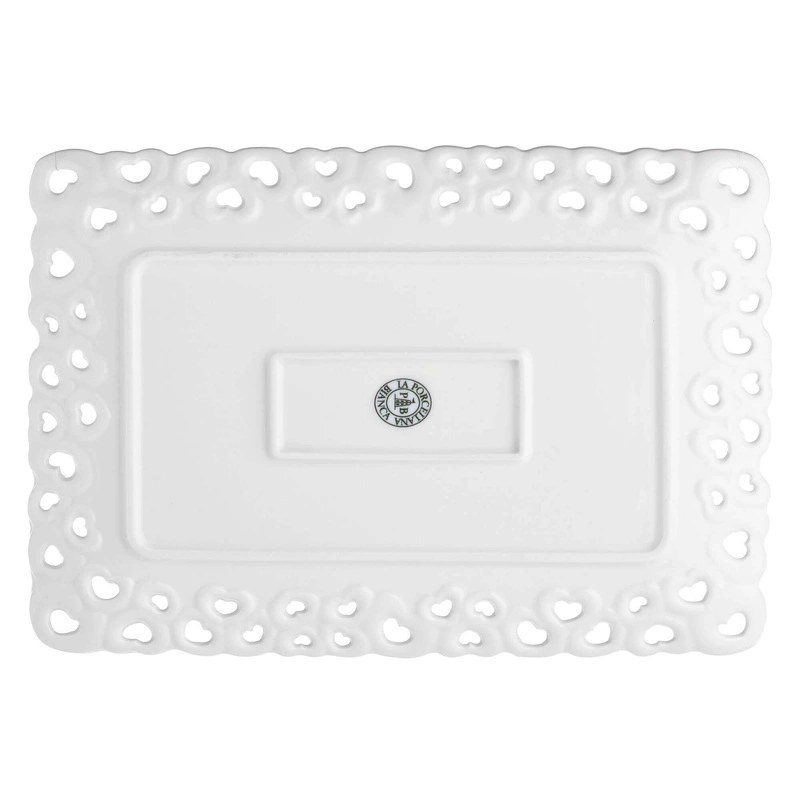 La Porcellana Bianca - zdobiona taca do serwowania 31 x 22 cm Valentino