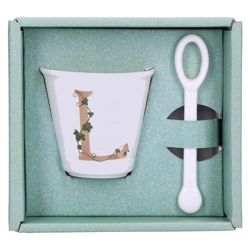 La Porcellana Bianca - filiżanka z łyżeczką 75 ml, Wzór L Unico