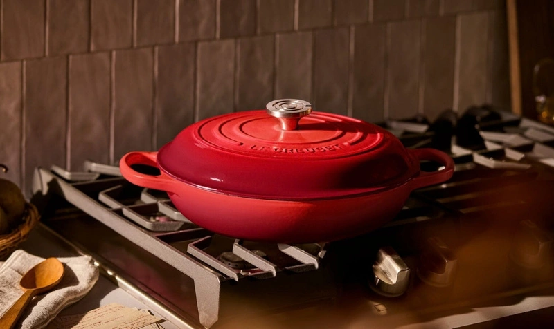 Le Creuset - garnek Gourmet Profesjonalny żeliwny 30 cm 3,5 l wiśniowy