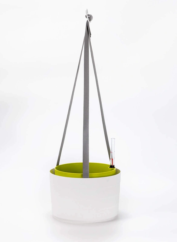 Urbalive - BERBERIS Wisząca donica samonawadniająca okrągła 30 cm, biały