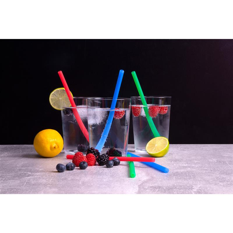 Lurch - silikonowe słomki do napojów, 6 szt., 20 cm