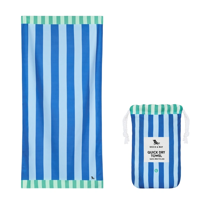 Dock & Bay - Ręcznik plażowy- Blue Sky - GRS Certified* L