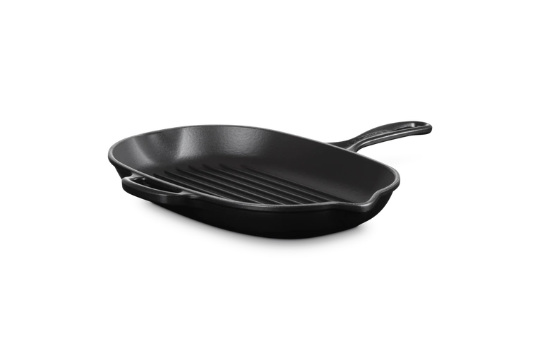 Le Creuset - patelnia żeliwna grillowa 32 cm Czarny Mat