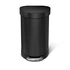 Simplehuman - Półokrągły kosz na śmieci pedałowy, 45 l, czarny mat