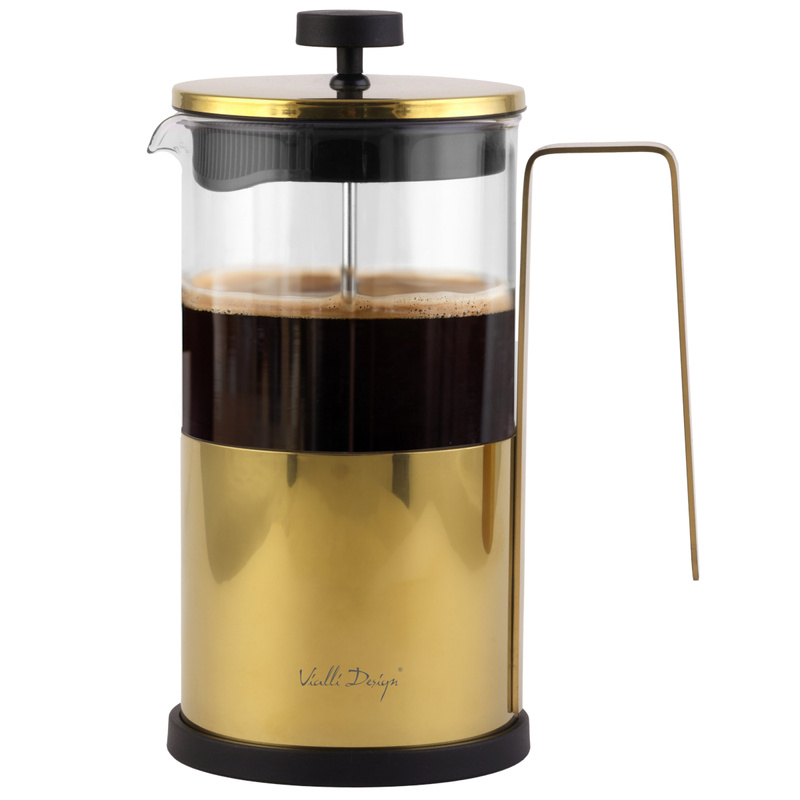 Vialli Design - Zaparzacz do kawy i herbaty 1000 ml Diamante złoty 0