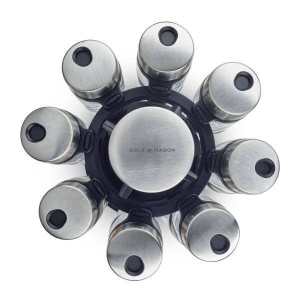 Cole & Mason - Przyprawnik- karuzela Premium z 16 przyprawami -