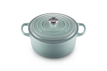 Le Creuset - brytfanna żeliwna emaliowana Signature okrągła 22 cm 3,3 l sea salt