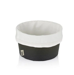 Kela - Koszyk na pieczywo S czarny/biały Grana