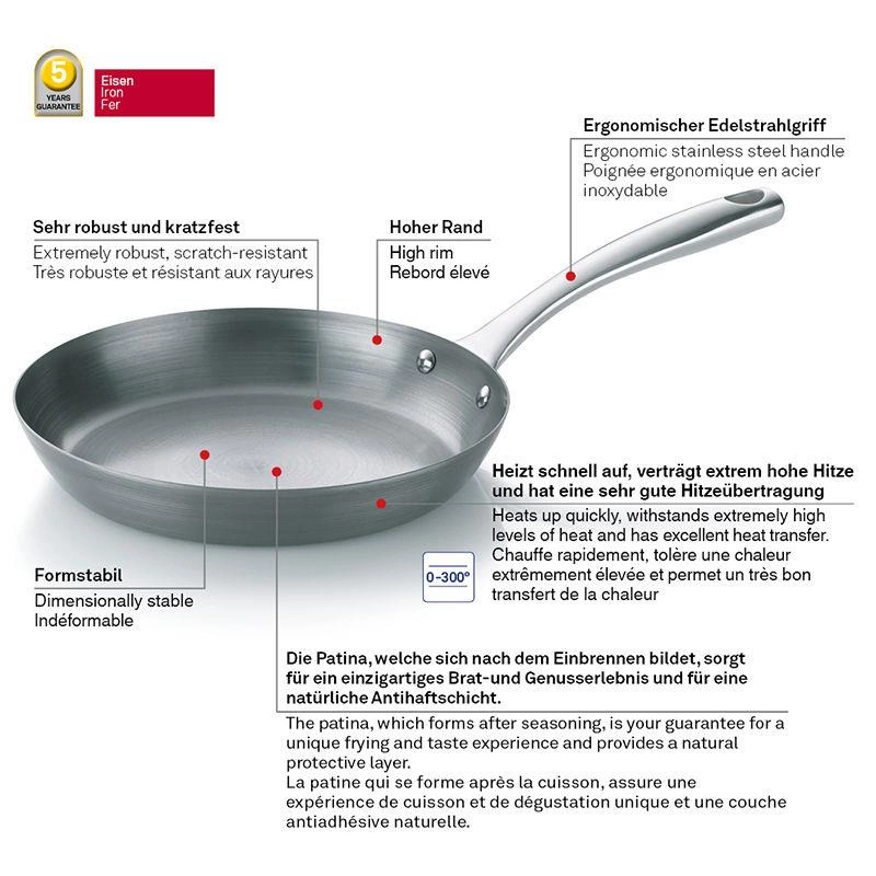 Kela - patelnia żelazna, śred. 24 cm Ferrum