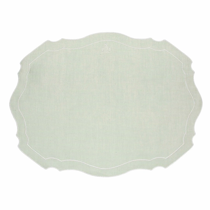 LA PORCELLANA BIANCA - Nowoczesna podkładka na stół 48x33 cm, miętowy
